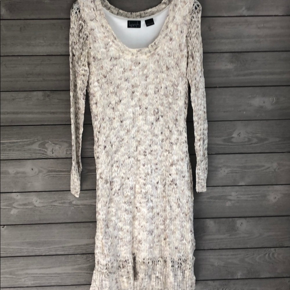 Lose knit sweater dress